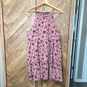 Mi Ami by Francesca’s Floral Pink Halter Dress